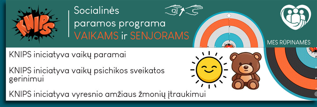 Stalo žaidimas KNIPS Socialinės paramos programa vaikams ir senjorams